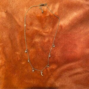 NEW Gold Star and Moon Charm Necklace